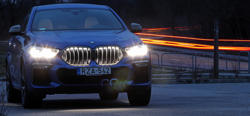 Fény az éjszakában: világító hűtőráccsal és 530 lóerővel teszteltük az új BMW X6-ot