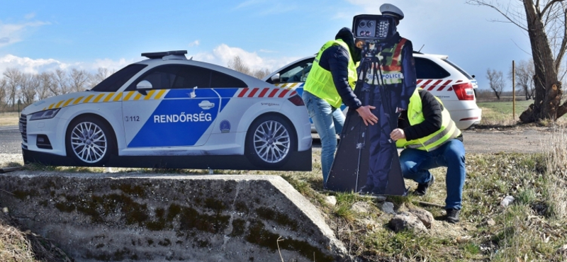 Megtalálták az ellopott mezőörsi bádogrendőrt