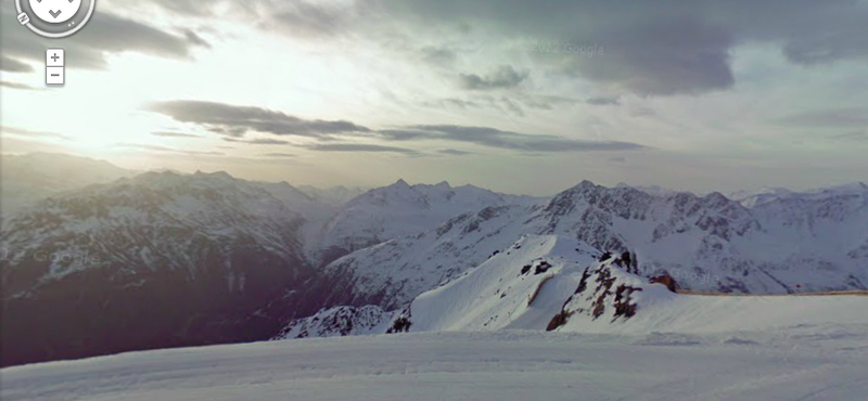 Népszerű síparadicsomok a Google Street View-ban