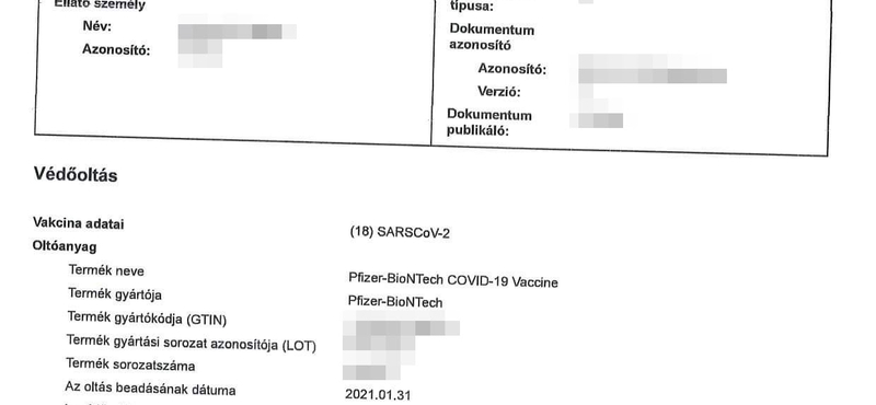 Papíron megkapta az oltást egy férfi, a valóságban viszont nem