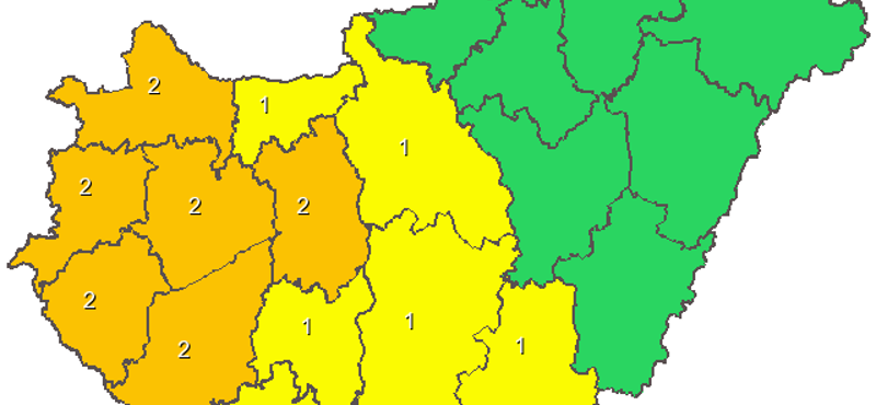 Heves vihar jön szerdán, figyelmeztetést adtak ki
