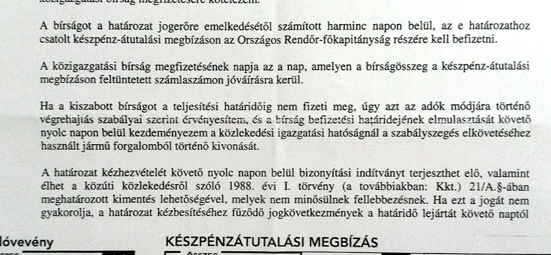 Gyorshajtásos bírság: felhagyott a jogellenes gyakorlattal a rendőrség