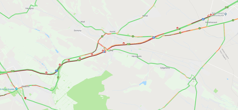 Tömegkarambol volt az M3-ason, 17 kilométeres volt a dugó