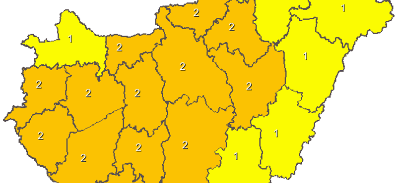 Jön a vihar, narancssárga riasztást adtak ki