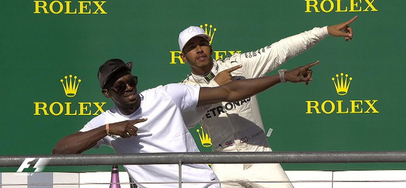 „Meg akarsz ölni?!” – Usain Bolt és Lewis Hamilton egy kocsiban 