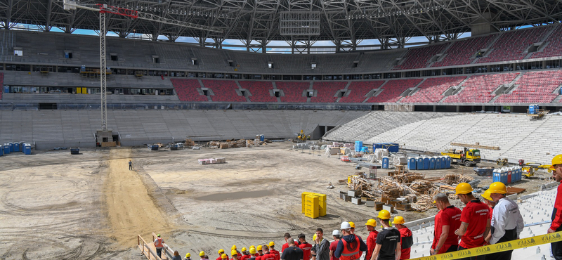 Hajnalig dübörgött a hangpróba a Puskás-stadionban és környékén