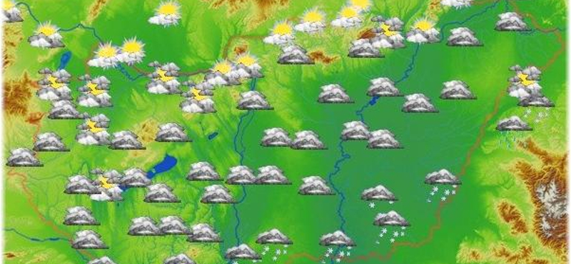 Térkép: megérkezett a hóesés