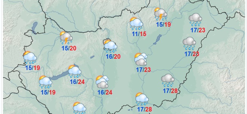 Erős hidegfront jön, 20 fok sem lehet már szombaton