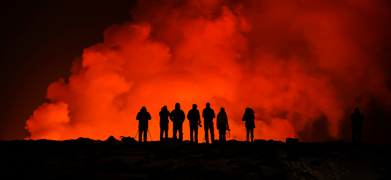 Videón az újabb izlandi vulkánkitörés