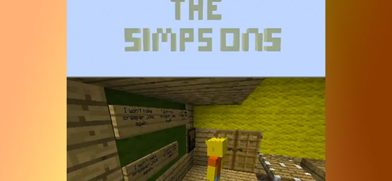 A nap videója – The Simpsons főcím, Minecraft verzió