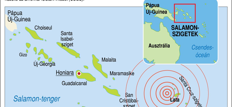 Halottjai vannak a Salamon-szigeteki gigaföldrengésnek
