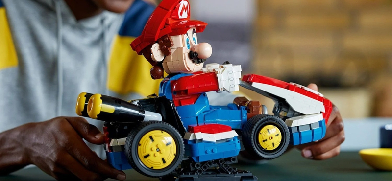 Itt a Lego nagy meglepetése: összerakható Mario Kart készült, épp a rajongók legfontosabb napján