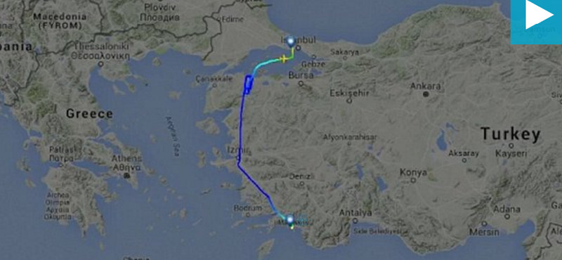 Nézze meg Erdogan hazatérését - egy történelmi FlightRadar-felvétel