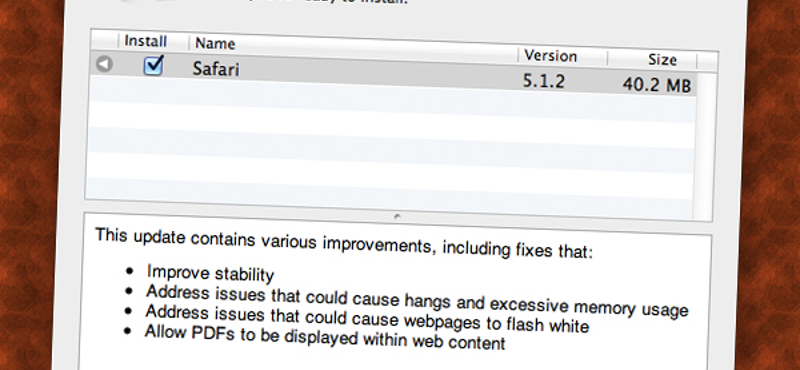 Letölthető a Safari 5.1.2-es frissítése