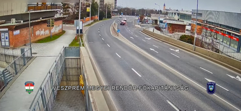 Jobbról előzött, majd büntetőfékezett a veszprémi autós – videó