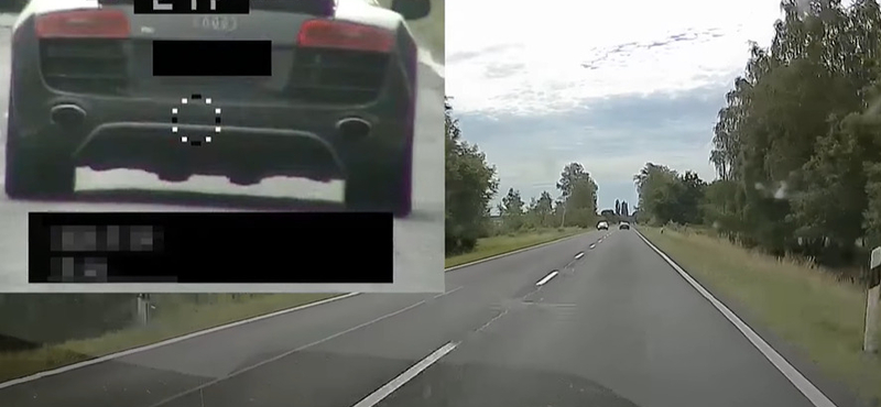 Videó: 217-tel előzte meg a rendőrautót egy Audi R8-as Jánosházánál