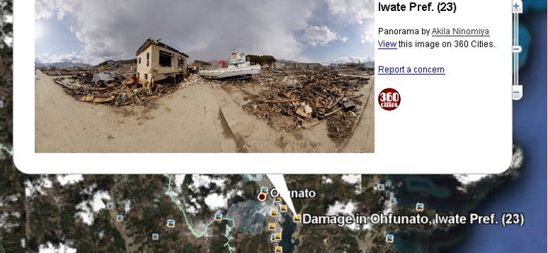 Google Earth: új panorámaképek a japán földrengés pusztításáról