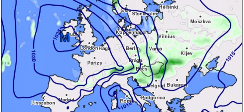 Sárga figyelmeztetést adtak ki holnapra, itt a hidegfront