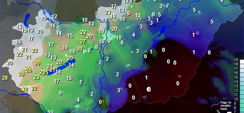 Térkép: ennyi hó esett országszerte