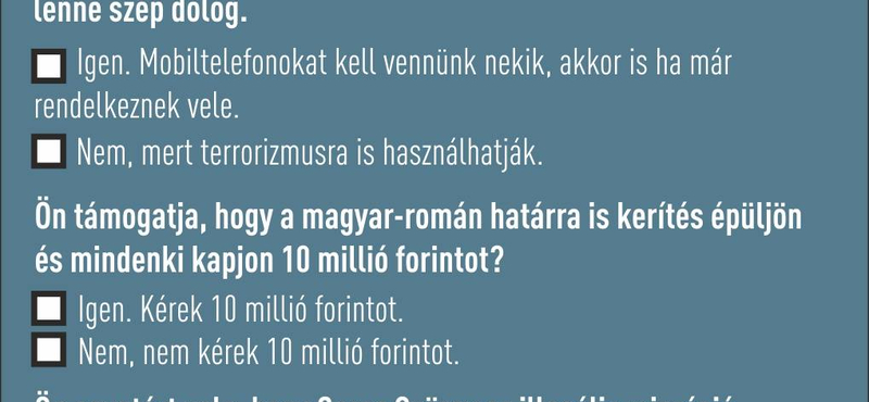 A Kutyapárt sokkal viccesebb nemzeti konzultációt írt