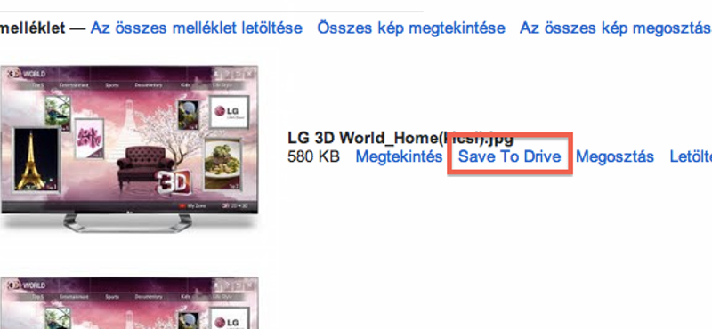 Gmail levelek csatolmányainak mentése a Google Drive-ra