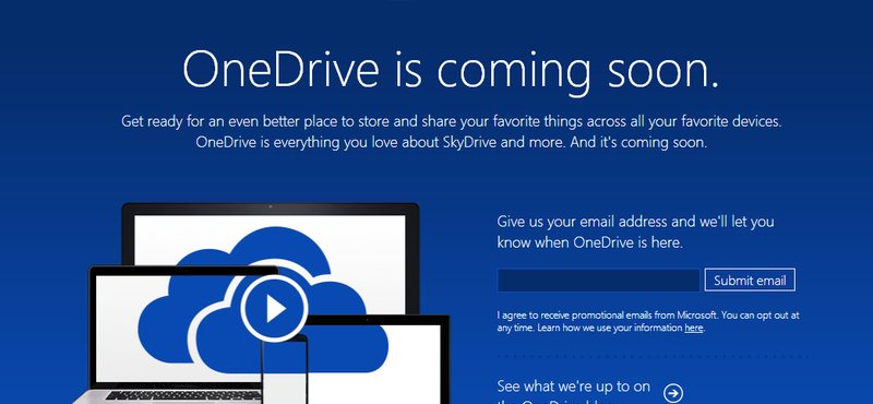 Nem lesz többé SkyDrive