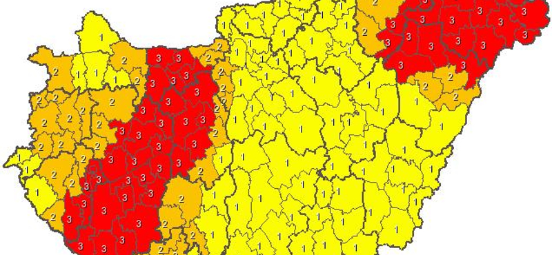 Piros riasztás: újabb 5-10 centi hó eshet estig