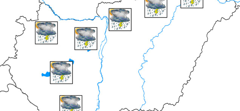 Térkép: Ide jósol esőt a honvédség