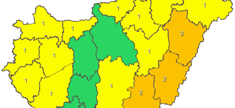 Szakadni fog az eső országszerte – térképes figyelmeztetés
