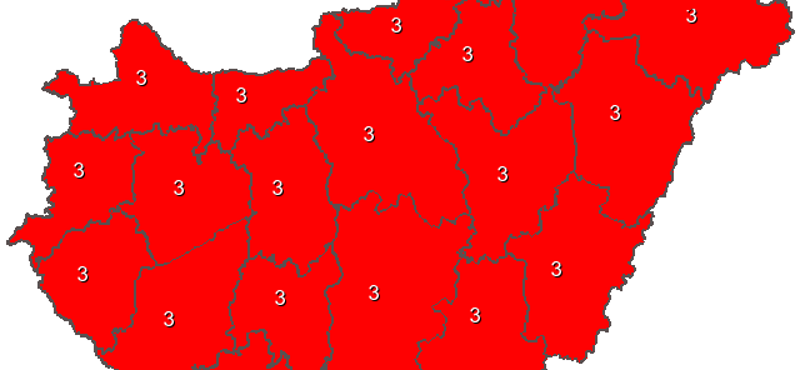 Piros figyelmeztetést adtak ki az extrém hőség miatt