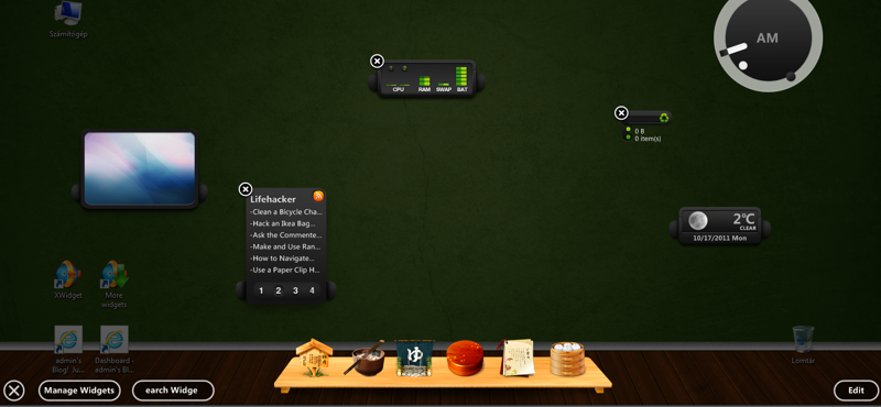 Az OS X Dashboardjának átültetése Windows 7-re: widgetek minden mennyiségben!