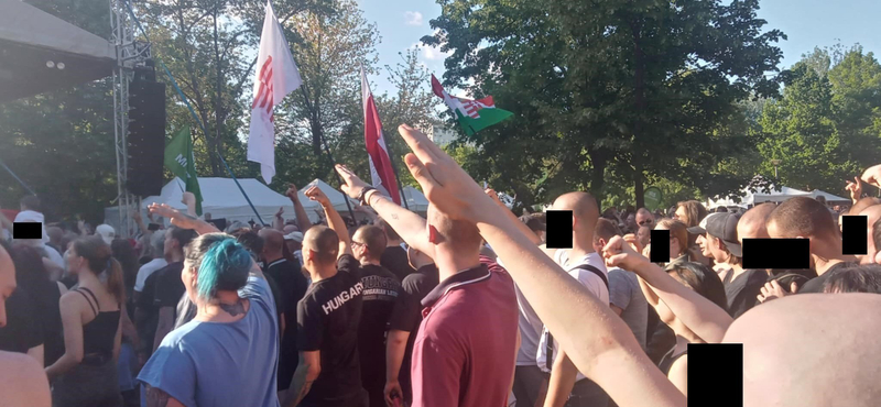 Karlendítés, hitleres tetoválás és horogkereszt a Mi Hazánk majálisán