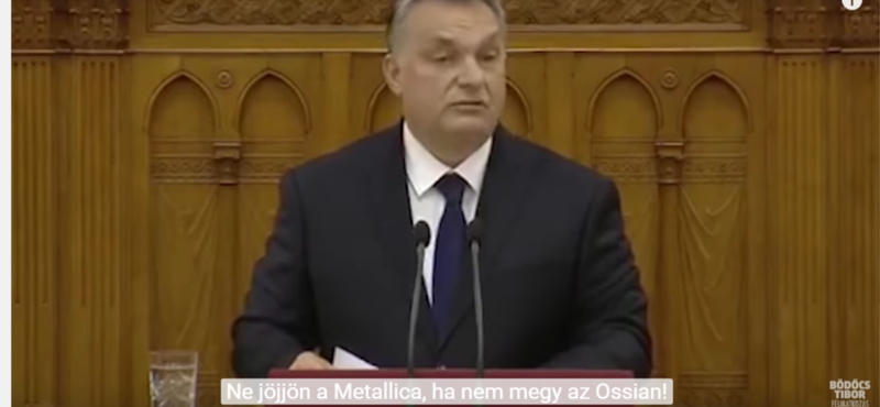 "Ne jöjjön a Metallica, ha nem megy az Ossian" - Bödőcs Tibor zseniális videóban figurázta ki Orbánt