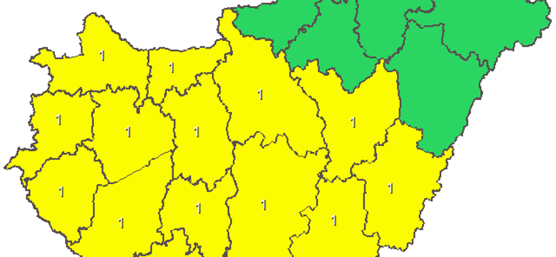 Térkép: Szerdán elérjük a 36 fokot, csak 5 megyére nem adtak ki riasztást