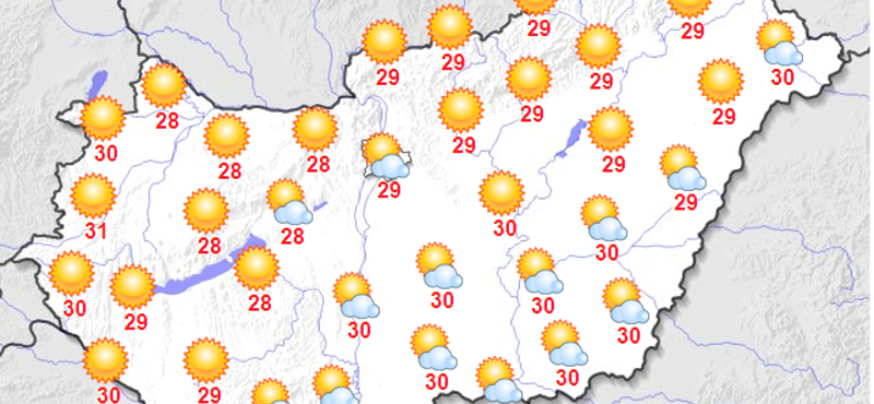 Még szerdán is folytatódik a nyár