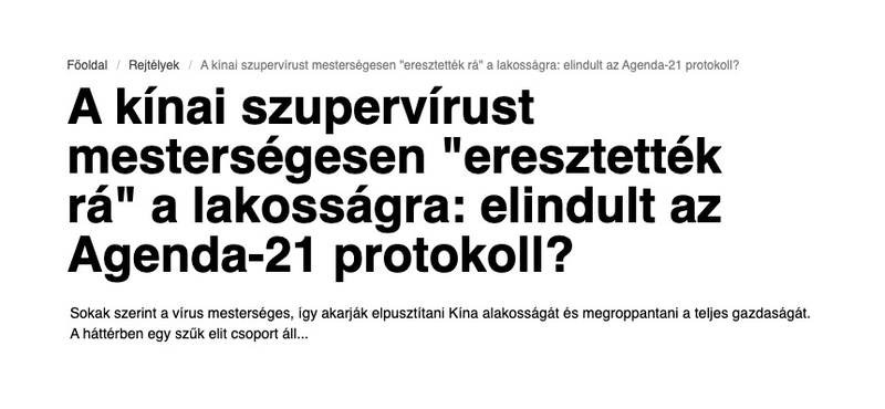 Máris elkezdett terjedni a hazugság a koronavírusról – figyeljen oda, át akarják verni