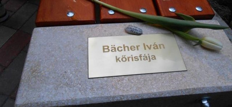 El kellett távolítani Bächer Iván emlékpadját a Pozsonyi útról, mert egy hajléktalan férfi odaköltözött