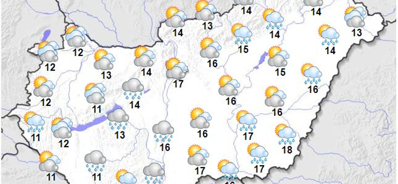 Igazi áprilisi időjárásunk lesz napsütéssel, esővel, felhőkkel, széllel