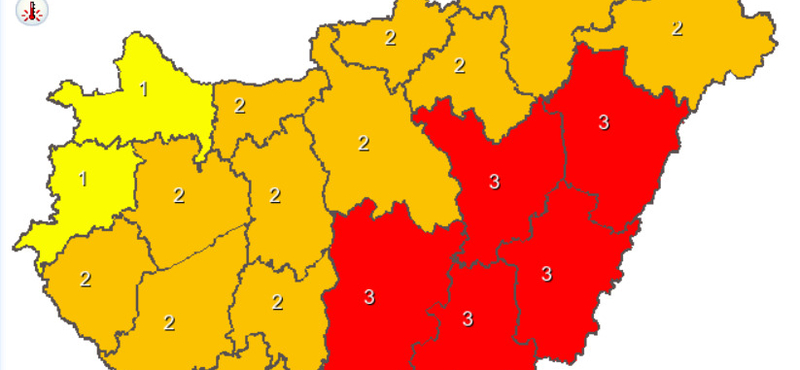 Vasárnap és hétfőn is 39 fok lehet