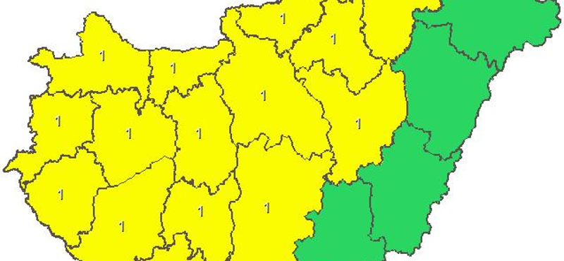 Figyelmeztetést adtak ki 15 megyére