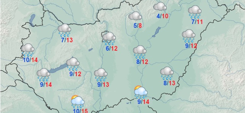 Érkezik a hidegfront, alapos lehűlés jön holnaptól – térkép