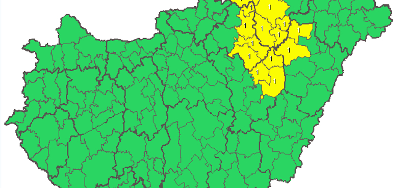 Tovább vonul a vihar, most északkeletre adtak ki riasztást (térképek)