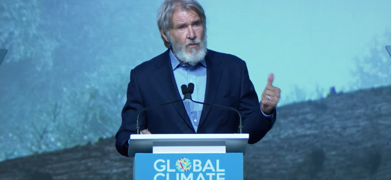 Harrison Ford gyújtó hangú beszédben szólt be a tudománytalan, populista politikusoknak