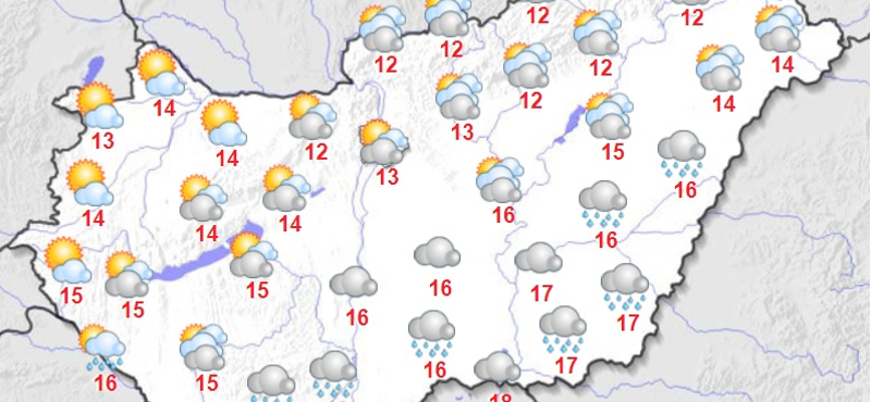 Borúsan indul a kedd, délutántól többfelé eshet is