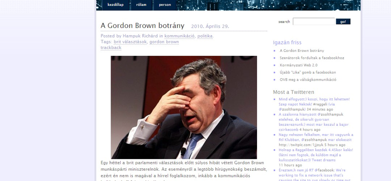 Gordon Brown kommunikációs baklövése