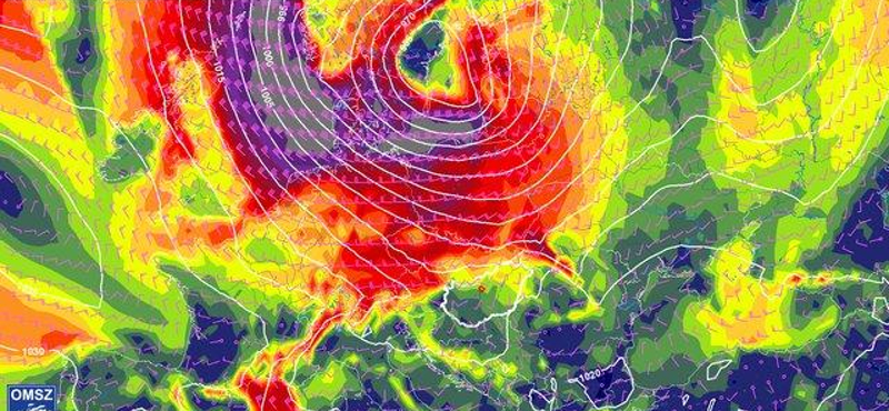 Így ér Magyarországra a szupervihar szele - térképek