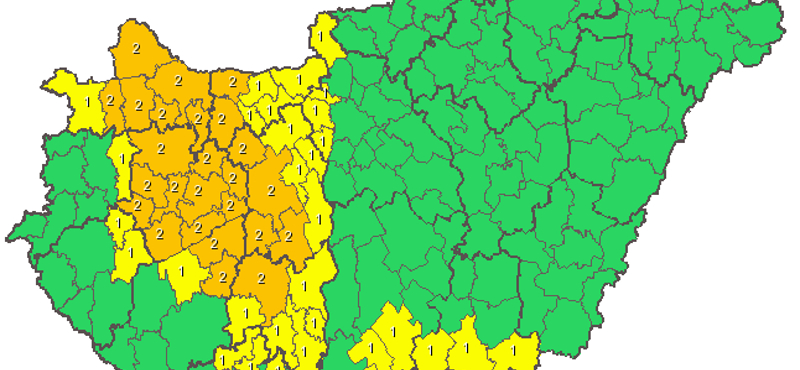 Itt a vihar, másodfokú riasztást adtak ki a Dunántúlra