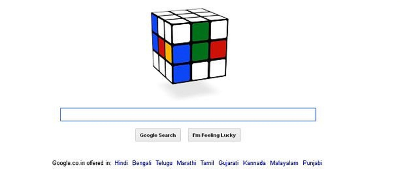 Előkelő helyen végzett a Google Rubik-kockás logója