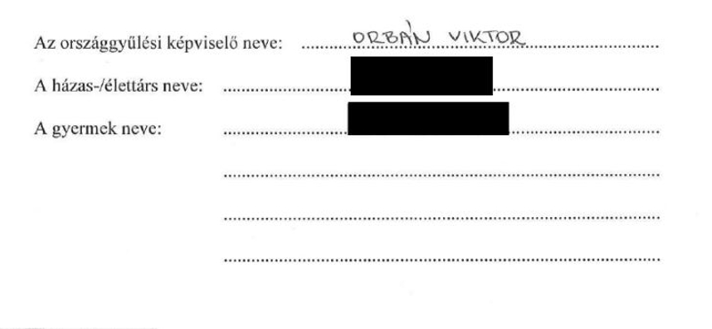 Visszamenőleg kisatírozták a családtagok nevét a képviselői vagyonnyilatkozatokból