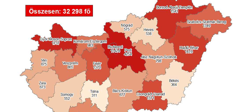 20 újabb halálos áldozata van a koronavírusnak, 818 új fertőzöttet találtak